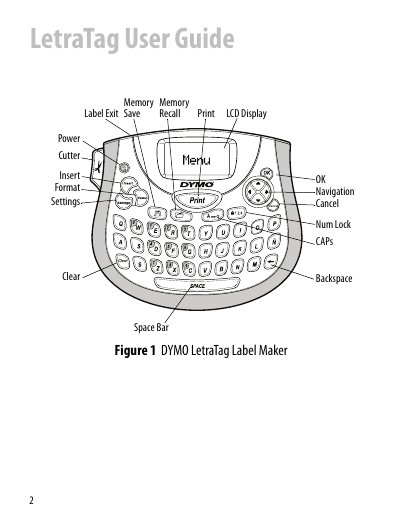 DYMO LetraTag Label Maker User Guide - cover page