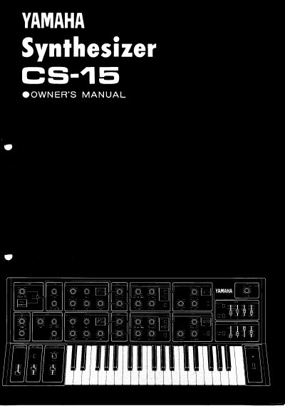 Yamaha CS-15 Synthesizer Owner's Manual