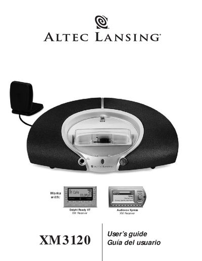 Altec Lansing XM3120 Powered Audio System User's Guide - cover page