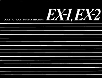 Yamaha EX-1/EX-2 Electone User Guide - cover page