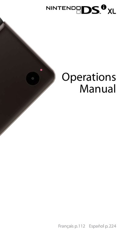 Nintendo DSi XL Operations Manual - cover page