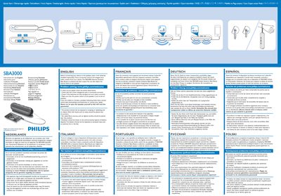 Philips SBA3000 Quick Start Guide - cover page