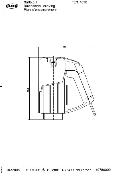 FLUX FEM 4070 technology data - cover page