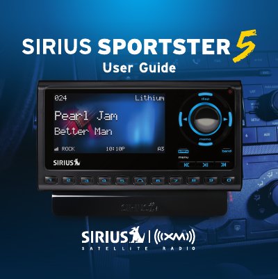 SIRIUS XM Radio Sportster 5 User Manual