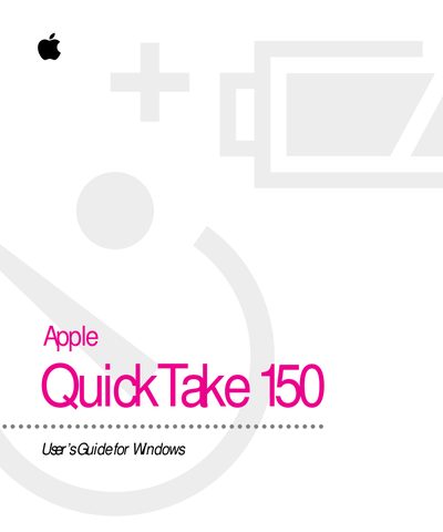 Apple QuickTake 150 Camera User Guide for Windows - cover page