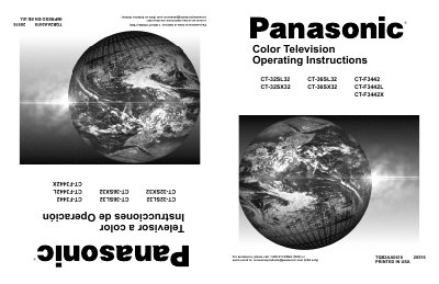 Panasonic CT-32SL32/CT-32SX32/CT-36SL32/CT-36SX32/CT-F3442/CT-F3442L/CT-F3442X Manual - cover page
