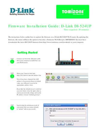 D-Link DI-524UP Installation Guide
