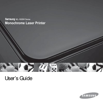 Samsung ML-1630W Monochrome Laser Printer User Guide - cover page