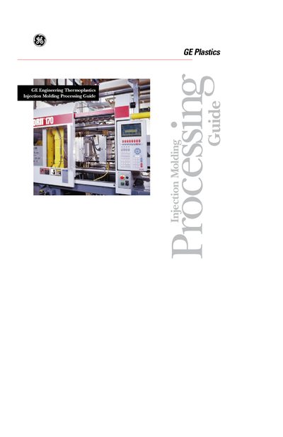 GE Plastics Engineering Thermoplastics Injection Molding Processing Guide - cover page