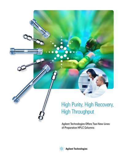 Agilent Technologies Prep and ZORBAX PrepHT Preparative HPLC Columns Product Leaflet - cover page