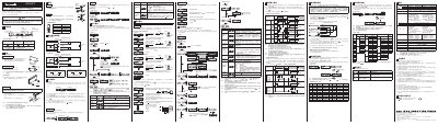 Panasonic FX-100 Series Digital Fiber Sensor User Manual - cover page