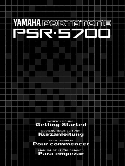 YAMAHA PST-5700 Manual - cover page