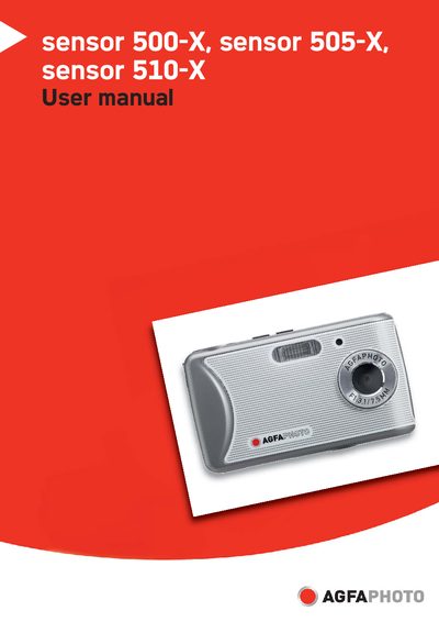 AgfaPhoto sensor 500-X / 505-X / 510-X User Manual - cover page