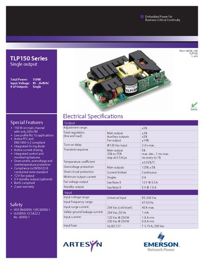 Emerson TLP150 Series User Guide