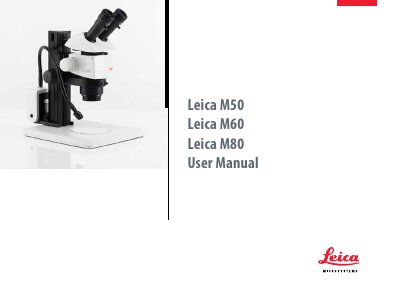 Leica M50/M60/M80 user manual - cover page
