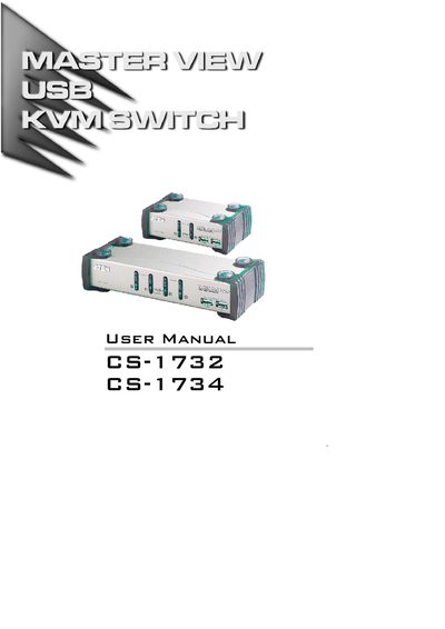 ATEN CS-1732/CS-1734 KVM Switch User Manual - cover page