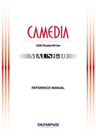 Olympus MAUSB-10 USB Reader/Writer Reference Manual - cover page
