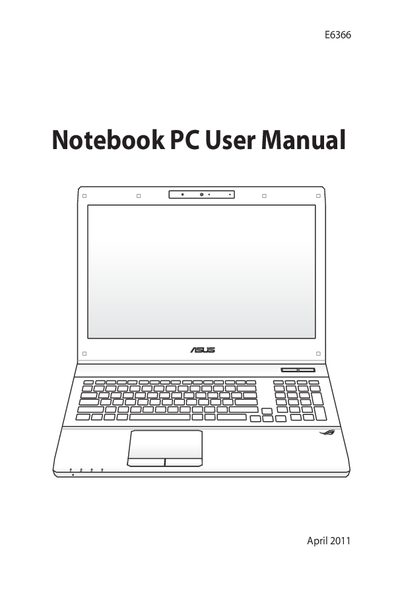 ASUS E6366 Laptop User Manual - cover page