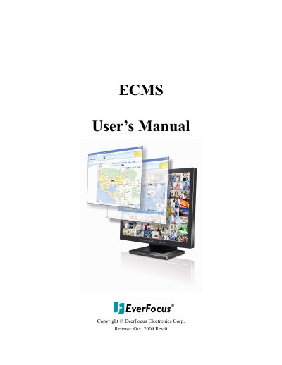 EverFocus ECMS Network Video Management Software User's Manual - cover page
