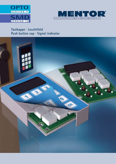 Mentor Push Button Cap and Signal Indicator Product Leaflet - cover page
