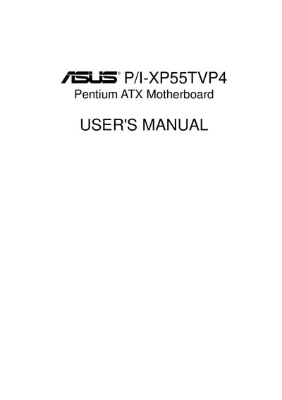ASUS P/I-XP55TVP4 Motherboard User Manual - cover page