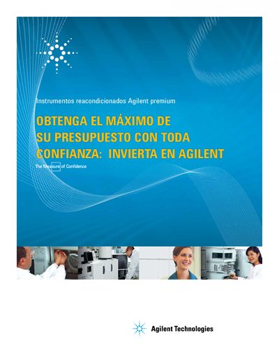 Agilent Premium Refurbished Instruments Guide - cover page