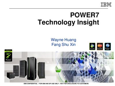 IBM POWER7 Technology Insight - cover page
