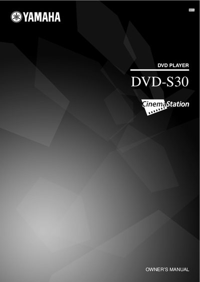 Yamaha DVD-S30 Owner's Manual - cover page