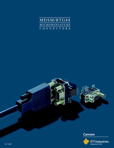 Cannon MDSM/RTG88 Connector Datasheet - cover page