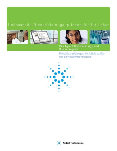 Agilent Services Portfolio Brochure - cover page