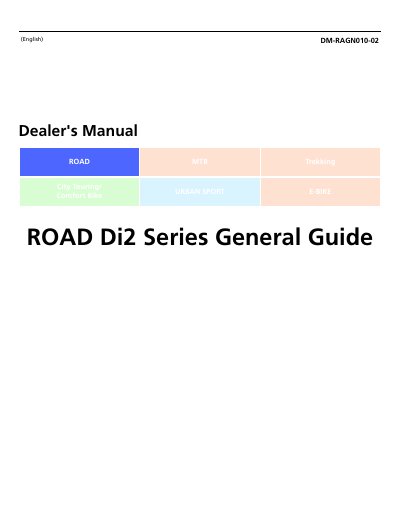 Shimano ROAD Di2 Dealer's Manual General Guide - cover page