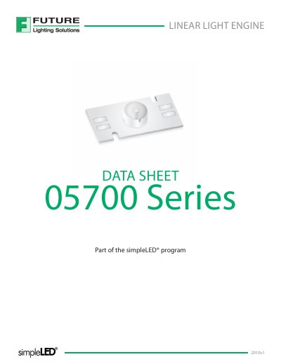 SIMPLELED Data Sheet 05700 Series Part of the simpleleD program  - cover page