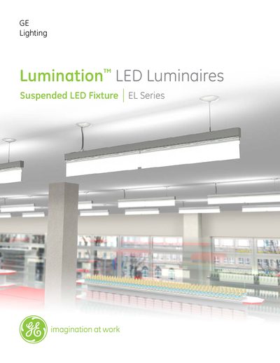 GE Lighting EL Series Suspended LED Fixture Product Data Sheet - cover page