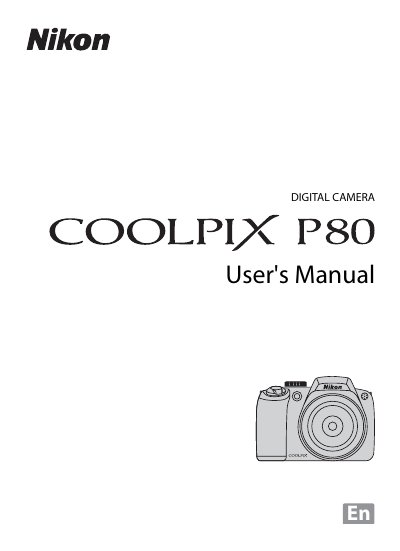 Nikon COOLPIX P80 Digital Camera User Manual - cover page