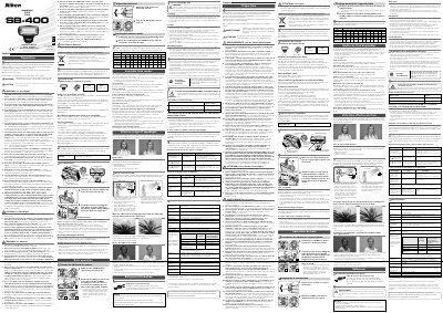 Nikon SB-400 Speedlight User Manual - cover page