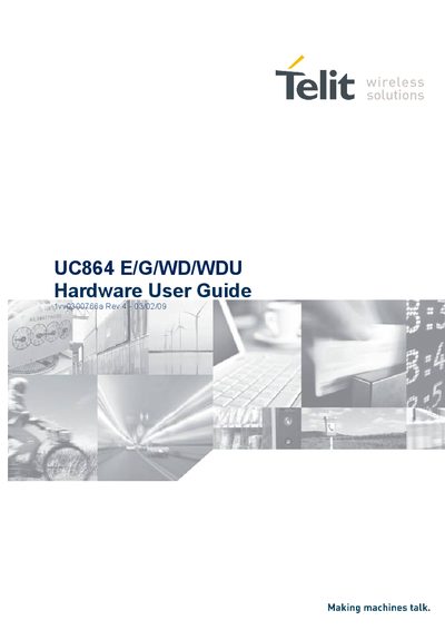 Telit UC864-E/G/WD/WDU Hardware User Guide - cover page