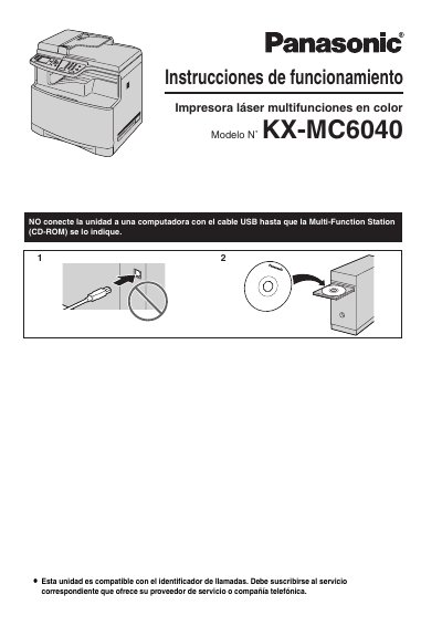 Panasonic KXMC6040-SPA Manual