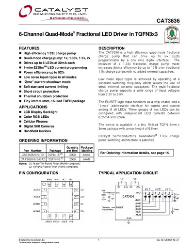 Catalyst CAT3636 Datasheet - cover page