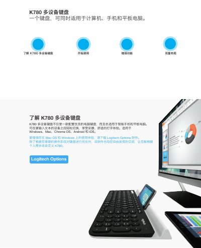 Logitech K780 Multi-Device Keyboard User Manual - cover page