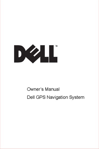 Dell GPS Navigation System Owner's Manual