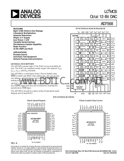 Analog Devices AD7568 DAC Handbook - cover page