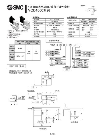 VQD VQD1000 Electromagnetic Valve Manual - cover page