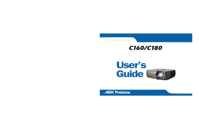 InFocus C160/C180 Projector User's Guide