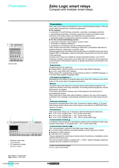 Zelio Logic Smart Relays User Manual - cover page
