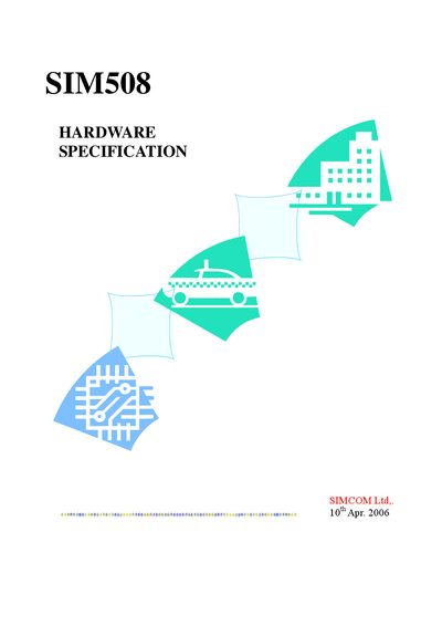 Simcom SIM508 Hardware Interface Description - cover page