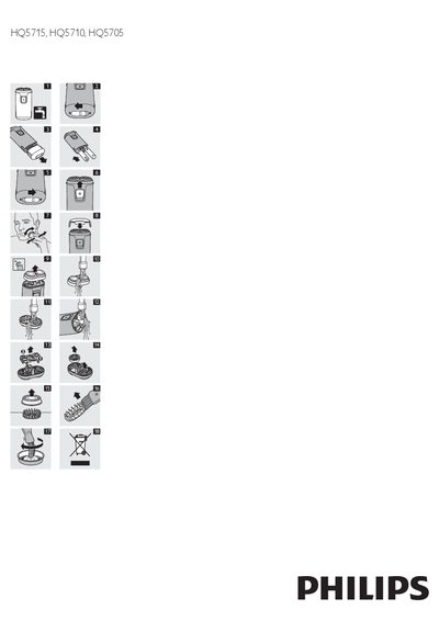 Philips HQ5715/HQ5710/HQ5705 Shaver User Manual - cover page