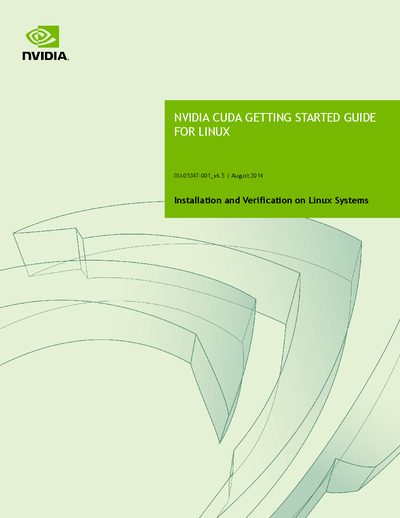 NVIDIA CUDA Installation Guide for Linux - cover page