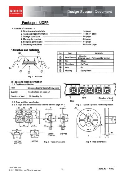 ROHM UQFP Design Support Document - cover page