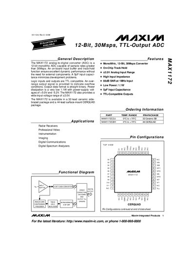 MAXIM MAX4501/MAX4502 datasheet  - cover page