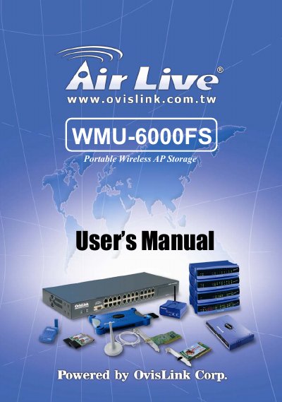 AirLive WMU-6000FS Portable Wireless AP Storage User’s Manual - cover page